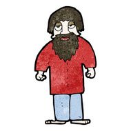 cartoon hippie man N21