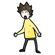 cartoon worried man N161