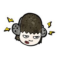 Cartoon Person Listening To Music N4