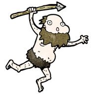 cartoon tribal man N23