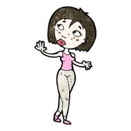 cartoon careful woman N2