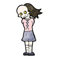 cartoon girl wearing skull mask N2