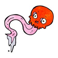 Cartoon Skull Sticking Out Tongue N10