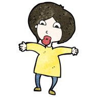cartoon shocked woman N150