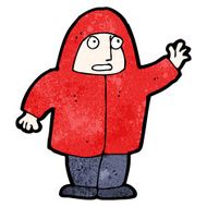 cartoon man in hooded sweatshirt N4