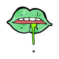 cartoon halloween mouth symbol N2