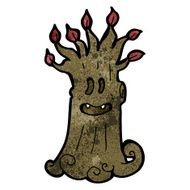 cartoon spooky old tree N24