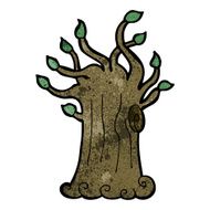 cartoon spooky old tree N27