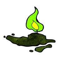 spooky black candle cartoon N3