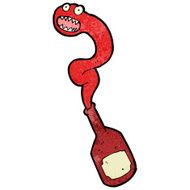 cartoon red wine bottle N21