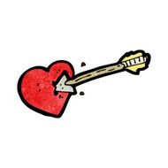 arrow through heart cartoon N3