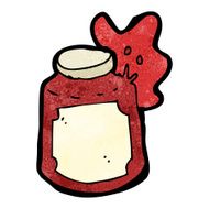cartoon broken jam jar N2