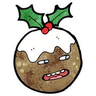 christmas pudding cartoon character N19