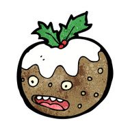christmas pudding cartoon character N20