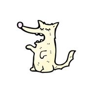 cartoon little wolf N134