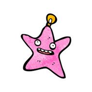 cartoon christmas star bauble N9