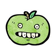funny apple cartoon character N3