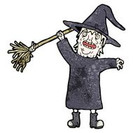 cartoon spooky witch