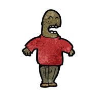 cartoon laughing bald man