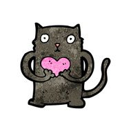 cute cartoon black cat N5