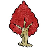 cartoon tree in fall N18