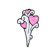 cartoon love heart symbols