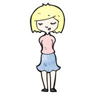 cartoon pretty blond girl N19