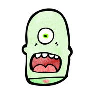 cartoon monster face