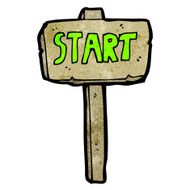 cartoon start sign N4
