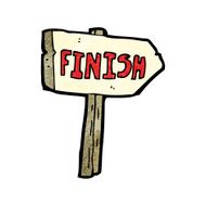 Cartoon Finish Sign N8