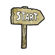 cartoon start sign N5