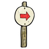 cartoon direction sign N3