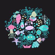 Abstract background doodle pattern N17