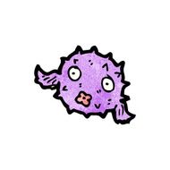 Funny cartoon fish N16