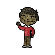 happy boy waving cartoon N3