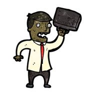 cartoon angry businessman N6