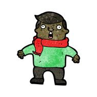 cartoon man in scarf N11