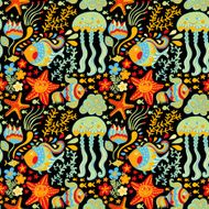 Abstract retro doodle pattern N4