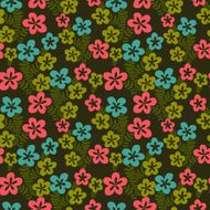 Abstract retro floral pattern N11