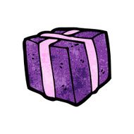 cartoon wrapped present N12