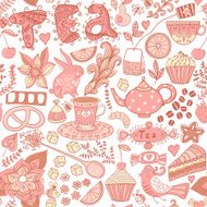 Abstract retro doodle pattern N14