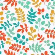 Abstract retro leaf pattern