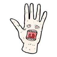 scary shrieking hand cartoon N3