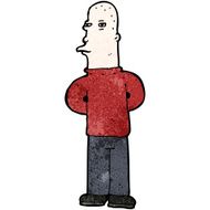 cartoon suspicious man N58