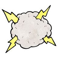 cartoon thunder cloud N3