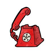 cartoon retro telephone N13