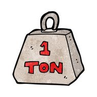 cartoon one ton weight N2