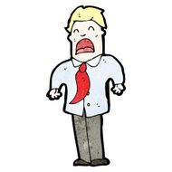 cartoon businessman shrugging shoulders N21