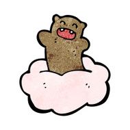 cartoon bear on cloud N11