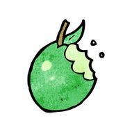 Cartoon Bitten Apple N9